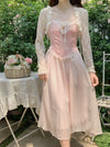 Vintage Lace Pink Dress