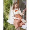 Cottagecore Flower Knitted Top + Suspender Skirt Set