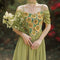 Off-Shoulder Sunflower Dress