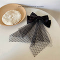 Black Lace Tulle Hair Bow