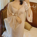 Lace Romantic Satin Sleep Gown With Pad