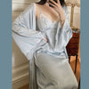 Lace 2PCS Romantic Satin Sleep Dress Set