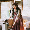 Countrycore Cinderella Patchwork Dress + Babushka - The Cottagecore