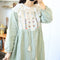 Lace Collar Floral Dress With Drawstring