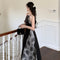 Elegant Black Patchwork Dress