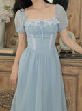 Fairycore Lace Square Neckline Dress