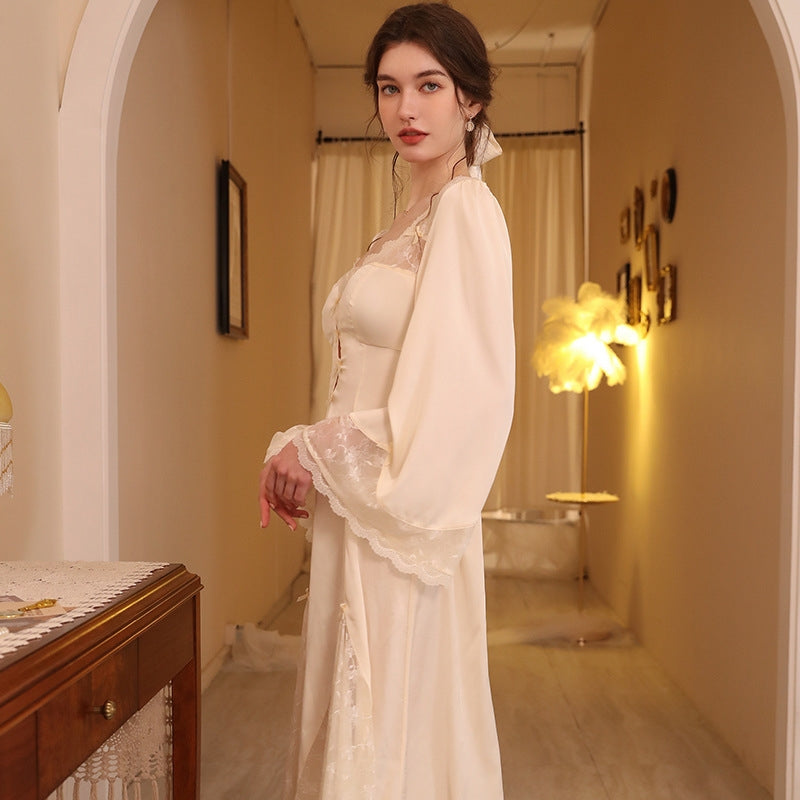 Silky Satin Lace Patchwork Nightgown– The Cottagecore