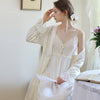 Vintage Satin Lace 2pcs Nightgown Set