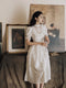 Short Sleeved Vintage White Princess Dress