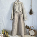 Cute Linen Top + Overall Skirt - The Cottagecore