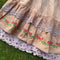 Embroidered Flowers Corduroy Skirt