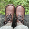 Forestcore Cowhide Leather Lace Up Shoes