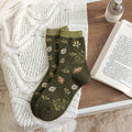 Cottagecore Floral Print Warm Winter Socks