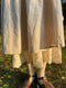 Linen Double-Layered Skirt With Lace Hem