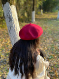 Fall Winter Wool Beret Hat