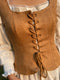 Handmade Vintage Suede Lace Up Corset Vest