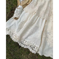Quality 100% Cotton Lace Patchwork Embroidered Skirt