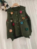 Cute Knitted Vest With Pockets