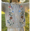 Button Up Embroidered Vest