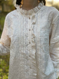 Quality Cotton Lace Embroidered Blouse