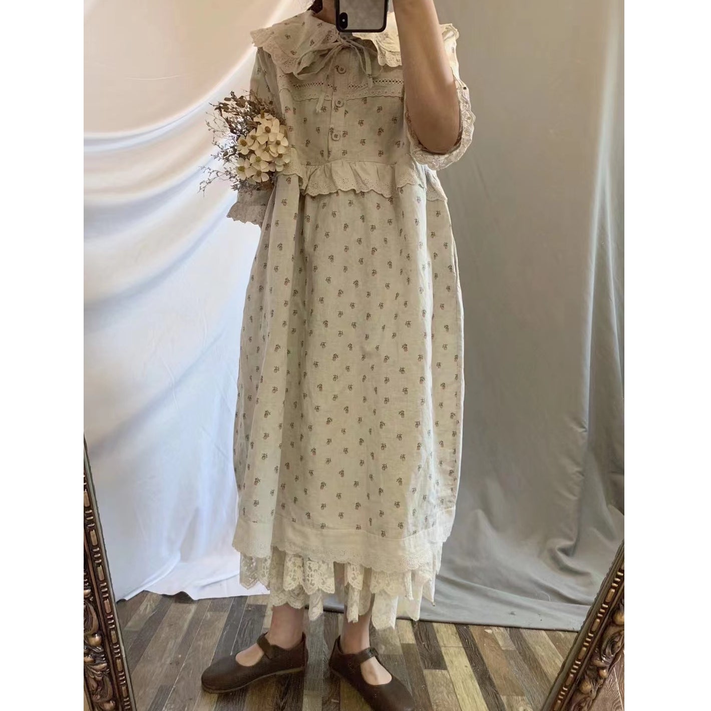 Morikei Loose Fit Linen Dress– The Cottagecore