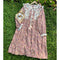 Lace Trim Collar Floral Dress