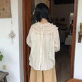 Multiple Layered Lace Frills Blouse