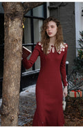 Mermaid Red Knitted Dress