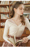 Fairy Tulle Collar Knitted Shirt + Velvet Rose Skirt