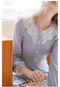 Quality Lace Collar Knitted Jacquard Dress