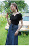 Vintage Denim Midi A Skirt