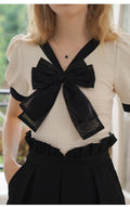 Elegant Bow Front Top + Pleated A Skirt