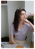 Lavender 2 Way Knitted T Shirt