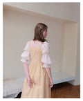 Fairycore Plaid Puff Sleeve Dress