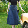 Vintage Denim Midi A Skirt