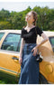 Vintage Denim Midi A Skirt
