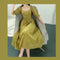 Vintage Lace Up Slim Waist Dress
