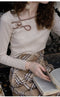 Elegant Cozy Knitted Top + Vintage Skirt
