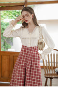 Vintage Style Plaid Jacket + Skirt