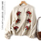 Cute 3D Floral Embroidered Cardigan