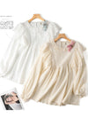 Lace Ruffled Loose Top With Cute Brooch