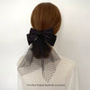 Black Lace Tulle Hair Bow