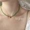 Summer Green Beads Tulip Necklace