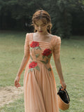 Fairy Hand Stitched Rose Dress