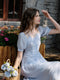 Romantic Pleated High Waist Dress