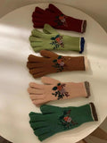 Hand Embroidered Woolen Gloves