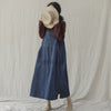 Cotton Denim Overall Dress - The Cottagecore