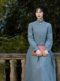 Retro Style Medieval Stand Collar Dress
