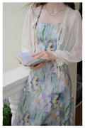 Fairy Sheer Rose Cardigan + Painting Slip Dress