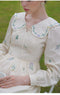 Floral Embroidered Cottagecore Dress